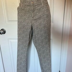 Club Monaco Black and White Patterned Cropped Pants